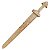 Espada Viking de Madeira Cumaru Para Treino Artes Marciais 55cm - Imagem 1