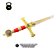 Espada Medieval Dourada Rei Davi 1,20m + Suporte - Imagem 5