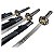 Conjunto De Katanas Samurai Decorativas 3 Peças Com Bainha - Imagem 1