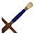 Espada Medieval Longa De Madeira Cumaru Waster Azul HEMA 120cm - Imagem 4