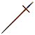 Espada Medieval Longa De Madeira Cumaru Waster Azul HEMA 120cm - Imagem 1