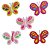 Aplique Borboleta Emborrachada 19mm x 26mm |  Diversas Cores - Imagem 1
