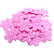Flor de Tecido Prensada 6 pétalas 2cm x 2cm Pacote com 100 unidades | Rosa Chiclete - Imagem 1