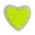 Flor de Tecido Prensada 6 pétalas 2cm x 2cm Pacote com 100 unidades | Amarelo Neon - Imagem 1