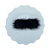 Pompom Bigode de Pelúcia 7cm | Cor: 030 Black - Imagem 1
