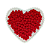 Pompom Mini 10mm C/ 100 unidades | Cor: Vermelho - Imagem 1