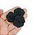 Flor de Tecido 3cm | 3 Unidades | Cor: Preto - Imagem 1