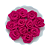 Flor de Tecido 3cm | 3 Unidades | Cor: Rosa Pink - Imagem 1