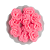 Flor de Tecido 3cm | 3 Unidades | Cor: Rosa Chiclete - Imagem 1