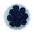 Flor de Tecido 3cm | 3 Unidades | Cor: Azul Marinho - Imagem 1