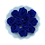 Flor de Tecido 3cm | 3 Unidades | Cor: Azul Royal - Imagem 1
