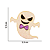 Aplique Fantasma Halloween Glitter - Imagem 2