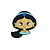 Aplique Emborrachado Rosto Princesas Disney | Jasmine - Imagem 1