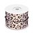 Fita de Gorgurão Animal Print Onça Rosa Fundo Branco | 38mm | 2 Metros - Imagem 1