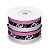 Fita de Gorgurão Listras Preto Rosa e branco | 38mm | 2 Metros - Imagem 1