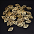 Folha Filigrana em Metal Dourado 25mm | 10 unidades - Imagem 2