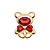 Aplique Urso Dourado com Pedra de Acrílico - Imagem 13