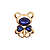 Aplique Urso Dourado com Pedra de Acrílico - Imagem 11