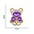 Aplique Urso Dourado com Pedra de Acrílico - Imagem 2