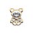 Aplique Urso Dourado com Pedra de Acrílico - Imagem 7