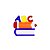 Aplique Escolar Emborrachado Livro e Lápis ABC - Imagem 1