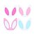 Aplique Emborrachado Orelha de Coelho da Páscoa - Imagem 1