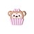 Aplique Emborrachado Doce Cupcake Macaco - Imagem 3