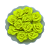 Flor de Tecido 3cm | 3 Unidades | Cor: Amarelo Neon - Imagem 1