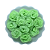 Flor de Tecido 3cm | 3 Unidades | Cor: Verde Bebê - Imagem 1