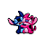 Aplique Emborrachado Personagem Stitch e Angel Abraçados - Imagem 1