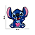 Aplique Emborrachado Personagem Stitch com Coração - Imagem 2