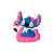 Aplique Emborrachado Personagem Stitch ou Angel no Flamingo - Imagem 3