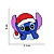 Aplique Emborrachado Personagem Stitch Natal - Imagem 2