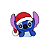 Aplique Emborrachado Personagem Stitch Natal - Imagem 1