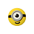 Aplique Emborrachado Personagem Minions Botão 2 - Imagem 1
