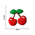 Aplique Emborrachado de Fruta Cereja - Imagem 2