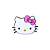 Aplique Emborrachado Personagem Rosto Hello Kitty - Imagem 1