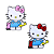 Aplique Emborrachado Escolar Personagem Hello Kitty - Imagem 1