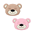 Aplique Emborrachado Rosto Urso - Imagem 1