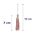 Pingente de Seda Tassel 7cm | Cor: Rose - Imagem 2