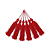 Pingente de Seda Tassel 7cm | Cor: Vermelho - Imagem 1