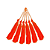 Pingente de Seda Tassel 7cm | Cor: Laranja Neon - Imagem 1