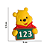 Aplique Emborrachado Escolar Personagem Ursinho Pooh - Imagem 2