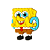 Aplique Emborrachado Escolar Personagem Bob Esponja - Imagem 1