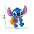 Aplique Emborrachado Escolar Stitch ou Angel com Mochila - Imagem 2