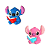 Aplique Emborrachado Escolar Stitch ou Angel com Livro - Imagem 1