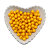Miçanga Bola Lisa Leitosa Passante 8mm 25g | Cor: Amarelo Ouro - Imagem 1