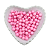 Miçanga Bola Lisa Leitosa Passante 8mm 25g | Cor: Rosa Chiclete - Imagem 1