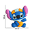 Aplique Emborrachado Personagem Stitch ou Angel Com Flor e Coração - Imagem 3