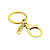 Mosquetão Com Argola 6,5cm Dourado - Imagem 1